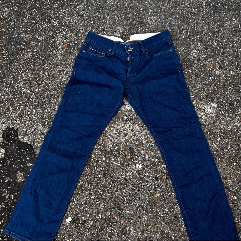 BOSS ORANGE Blue Slim Straight Jeans Timeless Style
